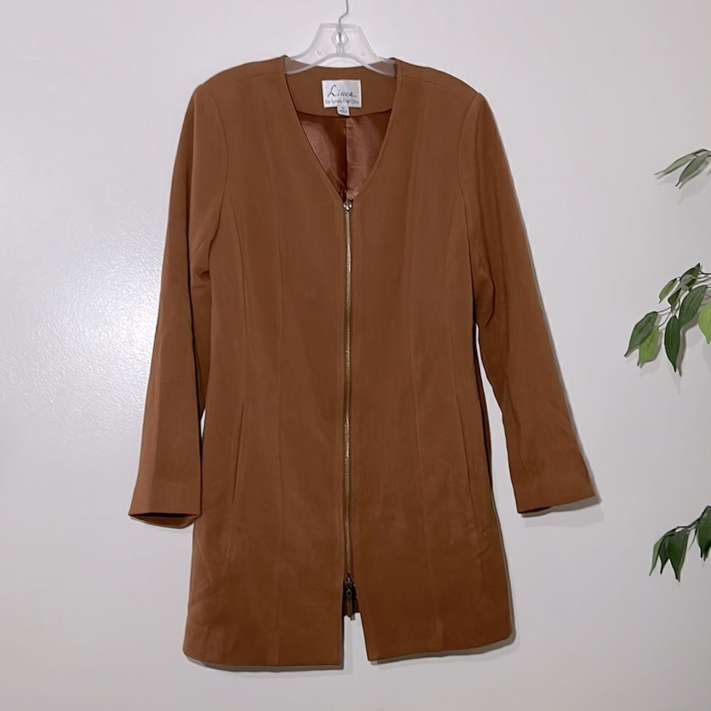 Linea by Louis Dell'Olio V-Neck Zip-Front Jacket - Picture 5 of 8